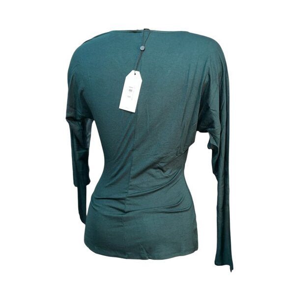 Universal Standard Long Sleeve Molded Bust Soft Casual V Neck Blouse Sz 3XL Gree - Picture 2 of 9